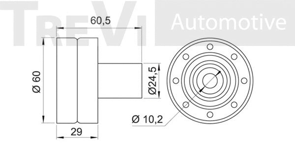 Deflection/Guide Pulley, timing belt