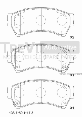Brake Pad Set, disc brake (PF1379)