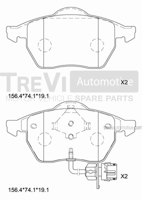 Brake Pad Set, disc brake (PF1050)