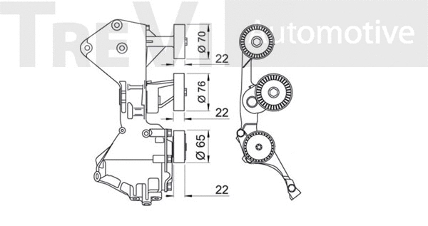 Tensioner Lever, V-ribbed belt