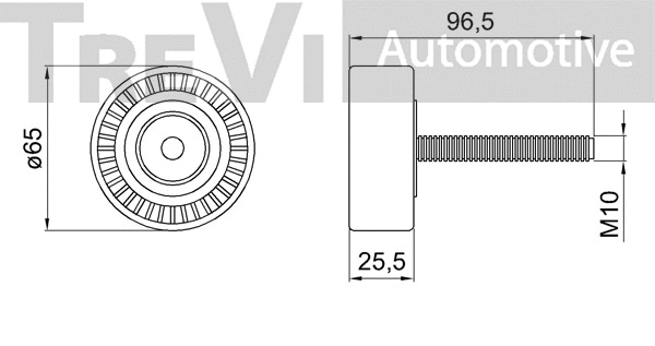 Deflection/Guide Pulley, V-ribbed belt