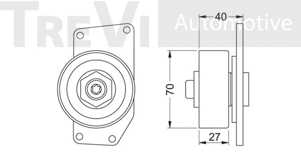 Tensioner Pulley, V-ribbed belt