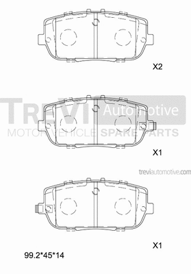 Brake Pad Set, disc brake (PF1303)