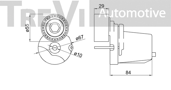 Tensioner Lever, V-ribbed belt