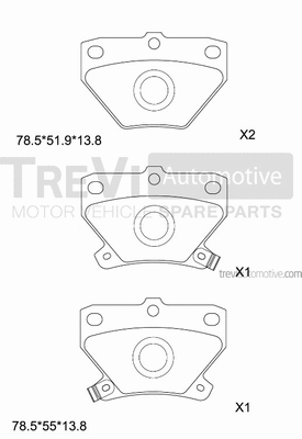 Brake Pad Set, disc brake (PF1084)