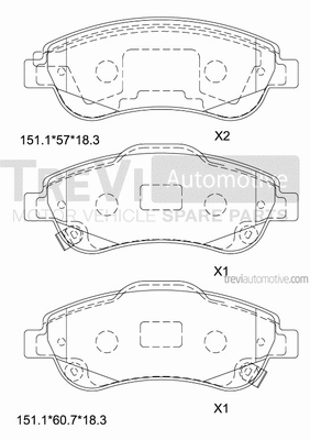 Brake Pad Set, disc brake (PF1427)