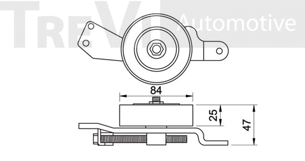 Tensioner Pulley, V-ribbed belt
