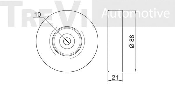 Deflection/Guide Pulley, V-ribbed belt