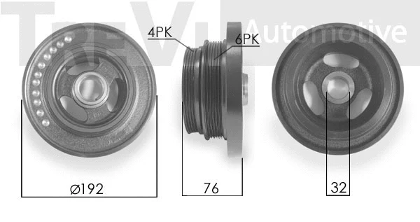 Belt Pulley, crankshaft (PC1220)
