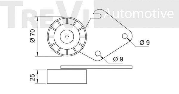 Deflection/Guide Pulley, V-ribbed belt