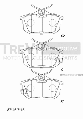 Brake Pad Set, disc brake (PF1027)