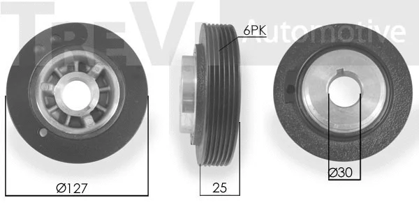 Belt Pulley, crankshaft (PC1079)
