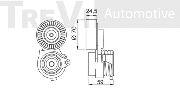 Tensioner Lever, V-ribbed belt