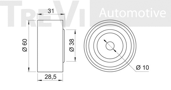 Deflection/Guide Pulley, timing belt