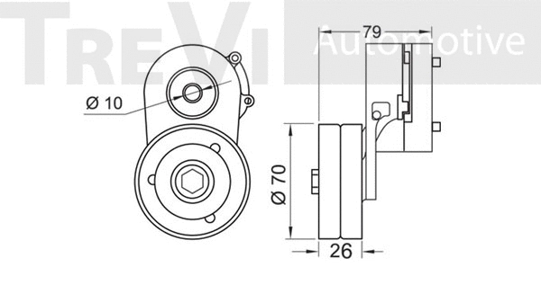 Tensioner Lever, V-ribbed belt