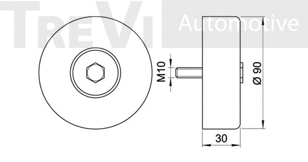 Deflection/Guide Pulley, V-ribbed belt