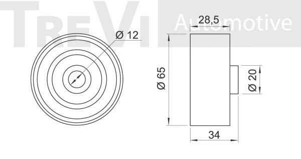 Deflection/Guide Pulley, timing belt