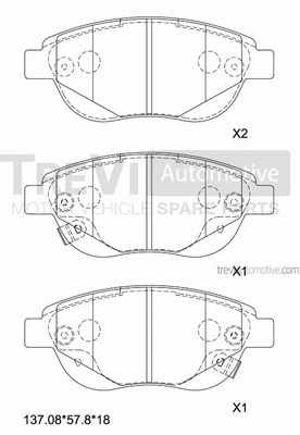 Brake Pad Set, disc brake (PF1312)