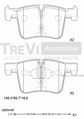 Brake Pad Set, disc brake (PF1473)