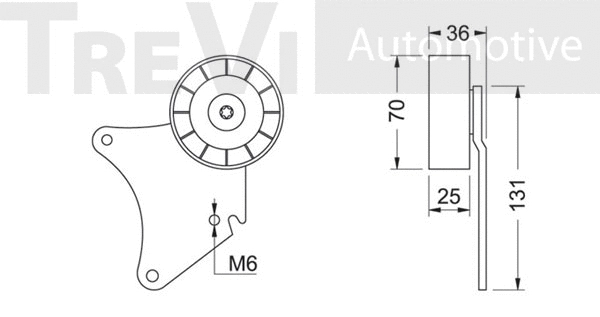 Deflection/Guide Pulley, V-ribbed belt