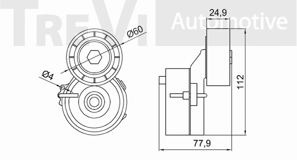 Tensioner Lever, V-ribbed belt