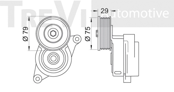 Tensioner Lever, V-ribbed belt
