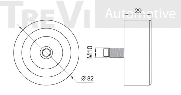 Deflection/Guide Pulley, V-ribbed belt