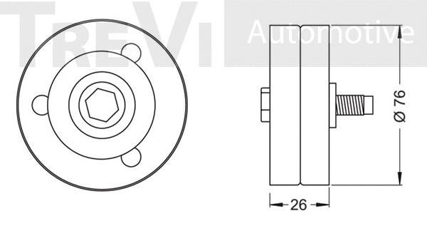 Deflection/Guide Pulley, V-ribbed belt