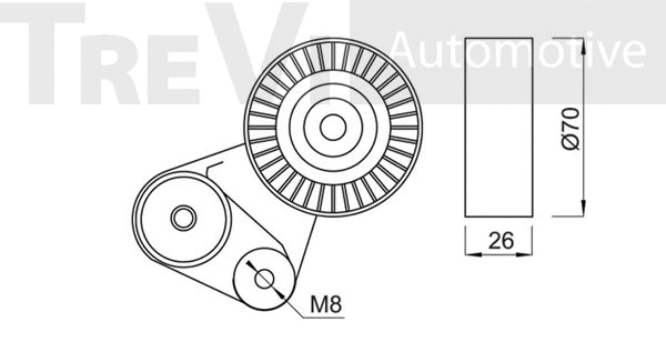 Tensioner Pulley, V-ribbed belt