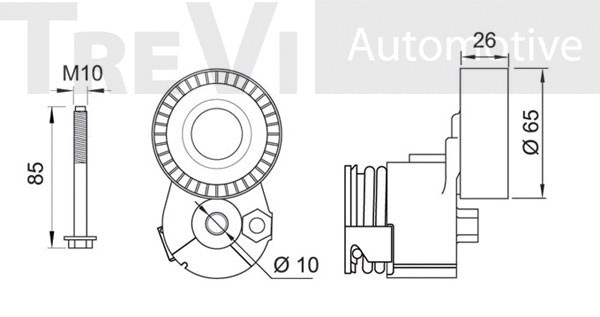 Tensioner Lever, V-ribbed belt