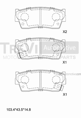 Brake Pad Set, disc brake (PF1568)
