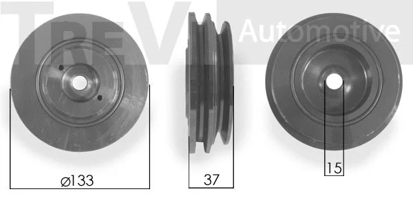 Belt Pulley, crankshaft (PC1086)