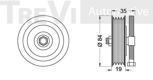 Tensioner Pulley, V-ribbed belt