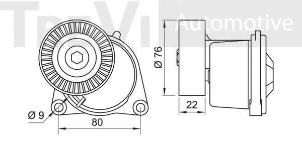 Tensioner Lever, V-ribbed belt