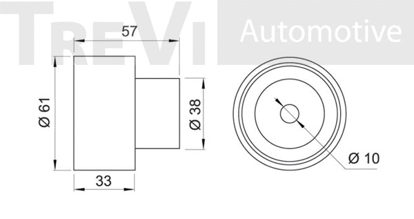 Deflection/Guide Pulley, timing belt