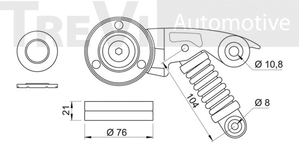 Tensioner Lever, V-ribbed belt
