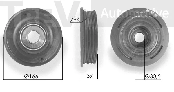 Belt Pulley, crankshaft (PC1131)
