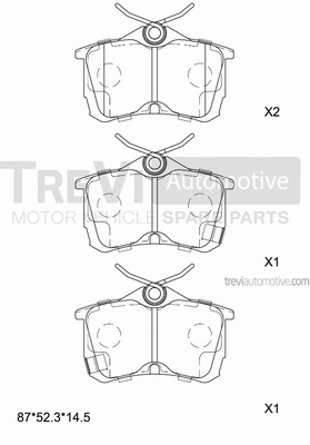 Brake Pad Set, disc brake (PF1139)