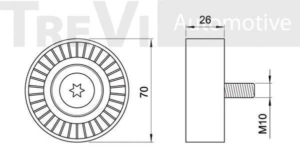 Tensioner Pulley, V-ribbed belt