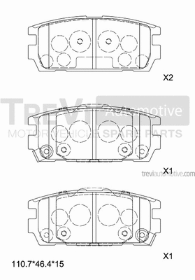 Brake Pad Set, disc brake (PF1282)