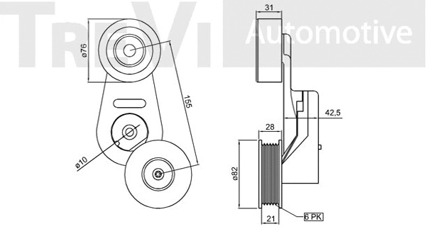 Tensioner Lever, V-ribbed belt