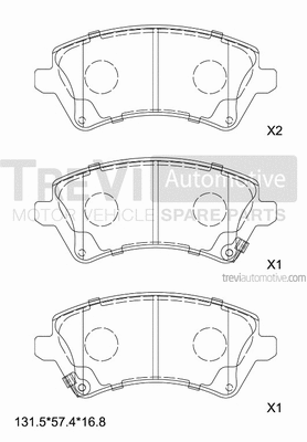 Brake Pad Set, disc brake (PF1172)
