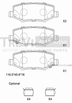 Brake Pad Set, disc brake (PF1434)