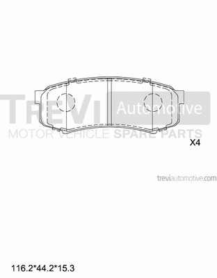 Brake Pad Set, disc brake (PF1007)