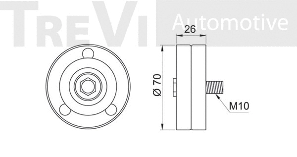 Deflection/Guide Pulley, V-ribbed belt
