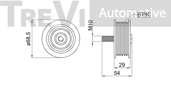 Tensioner Pulley, V-ribbed belt