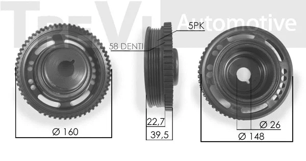 Belt Pulley, crankshaft (PC1231)