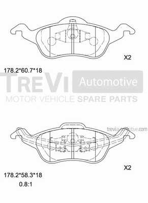 Brake Pad Set, disc brake (PF1061)