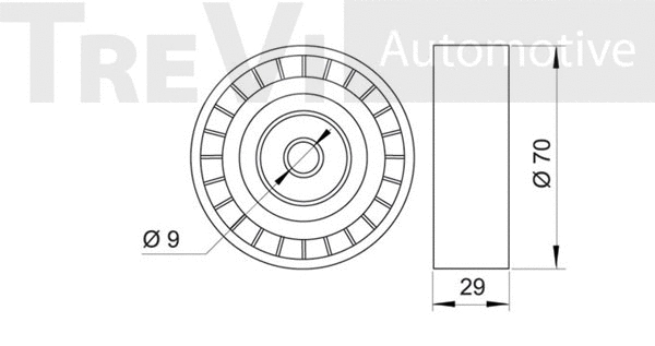 Tensioner Pulley, V-ribbed belt