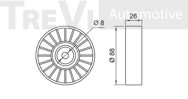 Deflection/Guide Pulley, V-ribbed belt